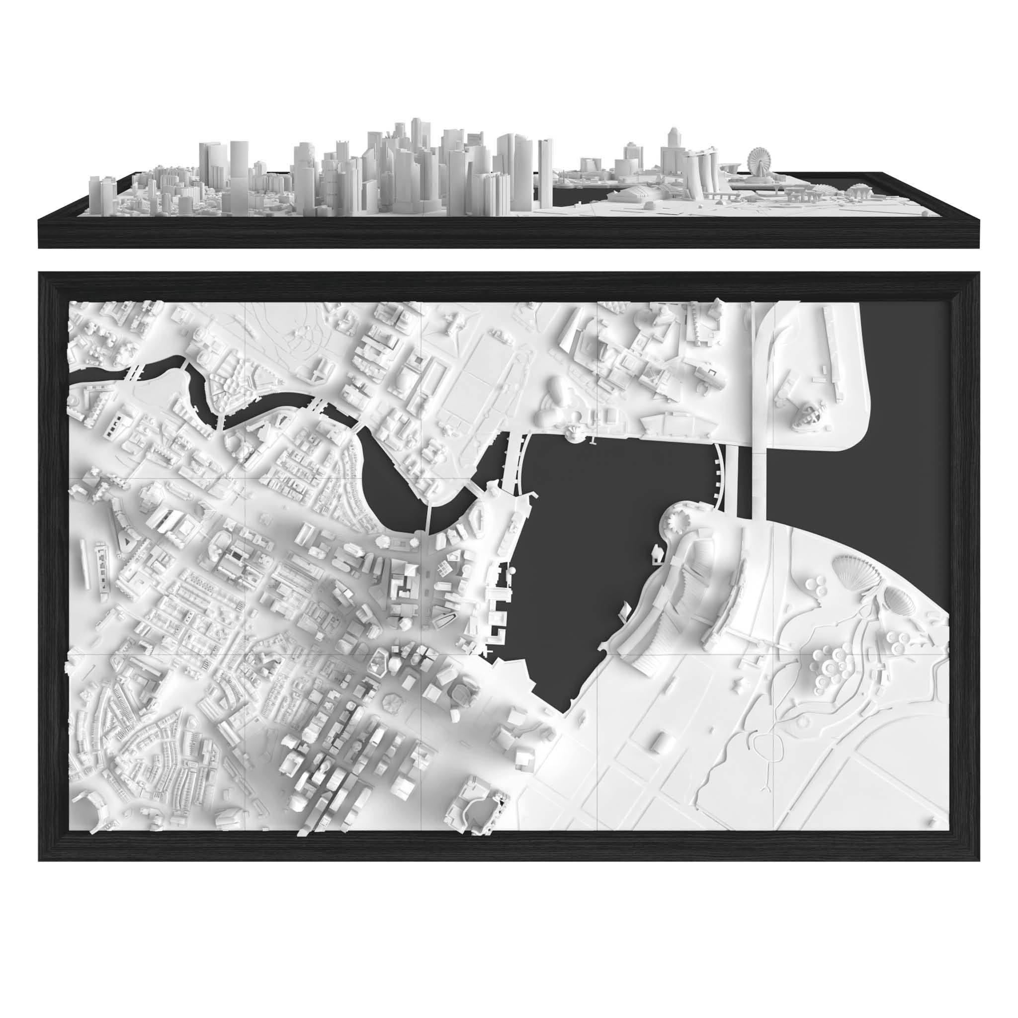 Singapore Frame 3D City Model Asia, Frame - CITYFRAMES